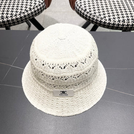 BUCKET HAT MODEL 651868 IN WHITE CROCHET