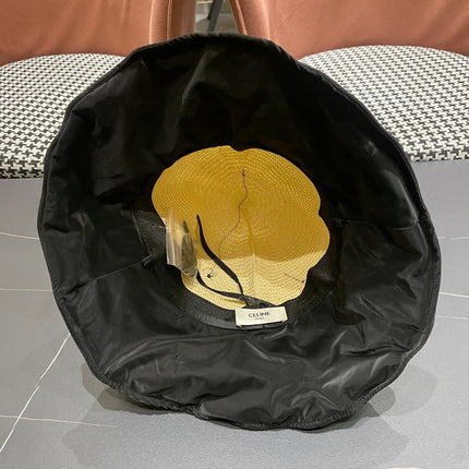 WIDE BRIM HAT MODEL 651949 IN BLACK MESH FABRIC