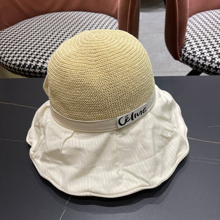 WIDE BRIM HAT MODEL 651950 IN WHITE MESH FABRIC