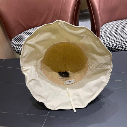 WIDE BRIM HAT MODEL 651950 IN WHITE MESH FABRIC