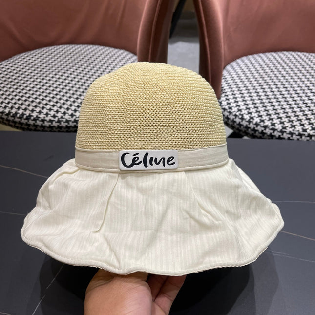 WIDE BRIM HAT MODEL 651950 IN WHITE MESH FABRIC