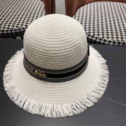 BUCKET HAT IN WHITE RAFFIA 653604