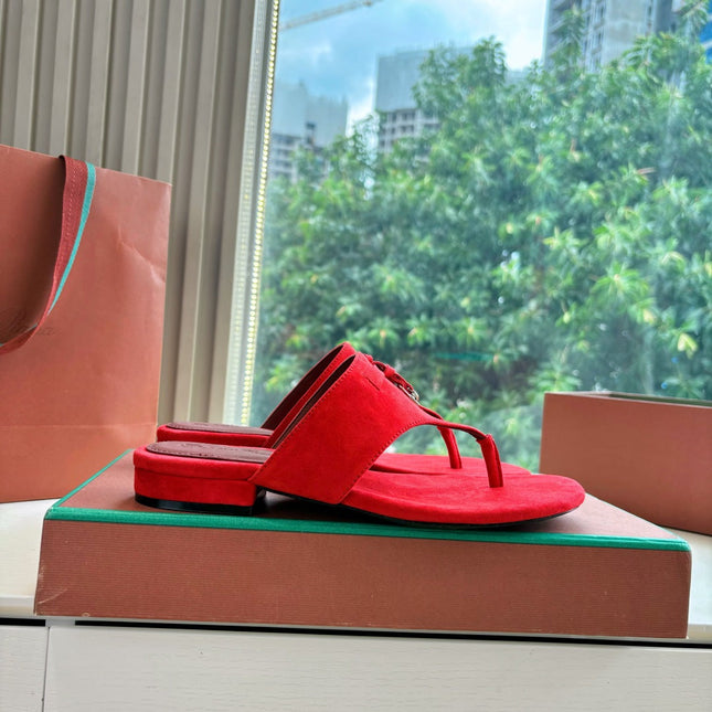 LP THONG SANDALS 25S IN RED SUEDE