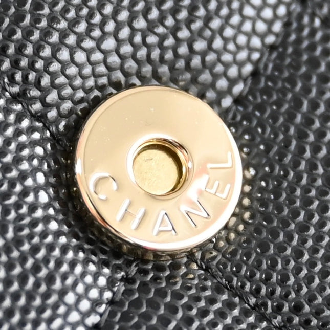 CHANEL 25S KELLY 14.5 CM IN BLACK LAMBSKIN