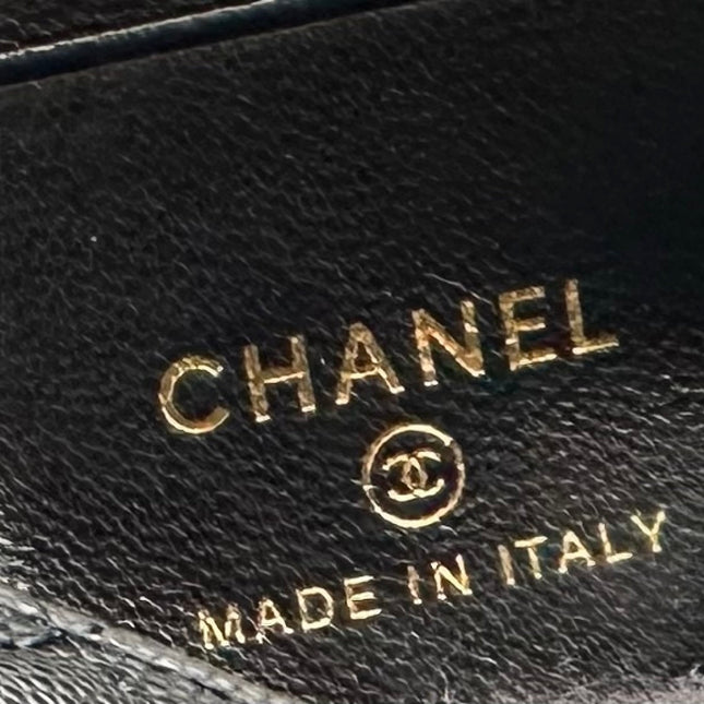 CHANEL 25S KELLY 14.5 CM IN BLACK LAMBSKIN