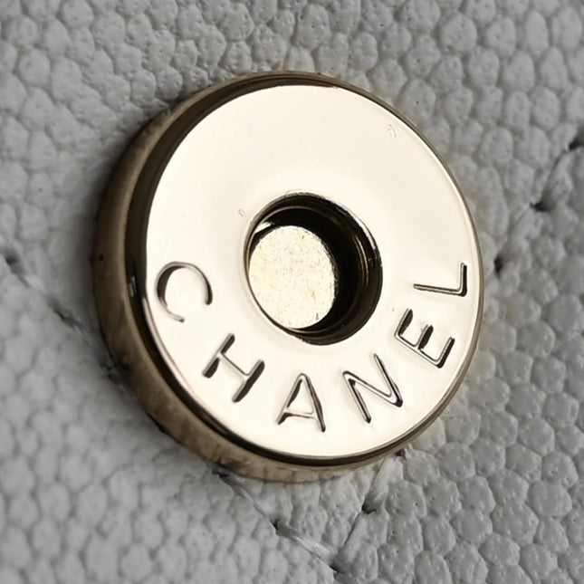 CHANEL 25S KELLY 14.5 CM IN WHITE LAMBSKIN