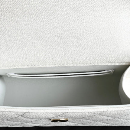 CHANEL 25S KELLY 14.5 CM IN WHITE LAMBSKIN