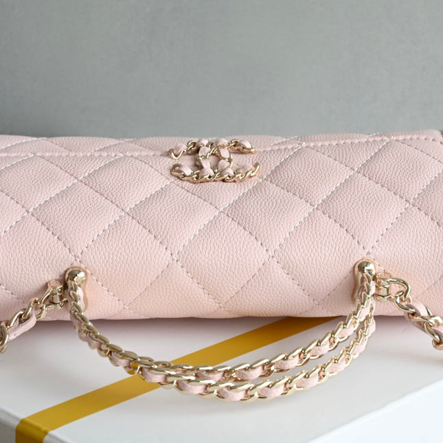 CHANEL 25S KELLY 18 CM IN LIGHT PINK LAMBSKIN
