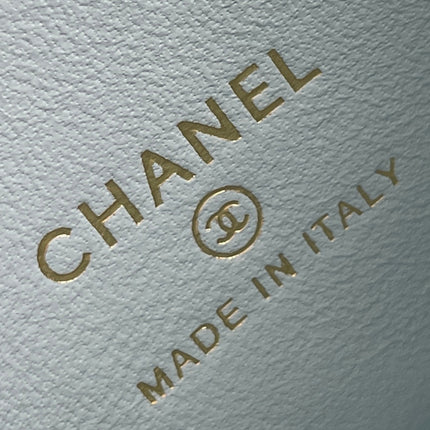 CHANEL 25S KELLY 18 CM IN SOFT MINT BLUE LAMBSKIN
