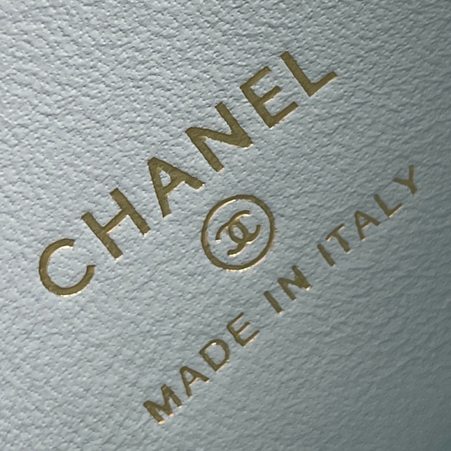 CHANEL 25S KELLY 18 CM IN SOFT MINT BLUE LAMBSKIN