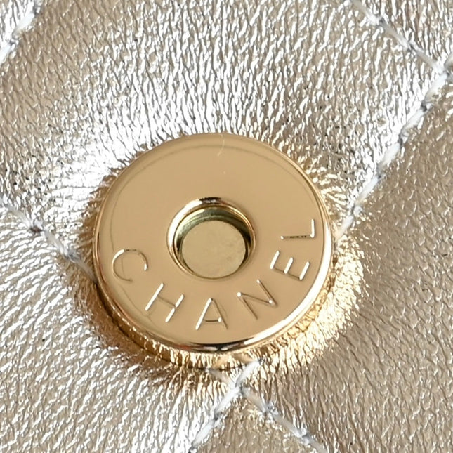 CHANEL 25S KELLY 18 CM IN GOLD LAMBSKIN