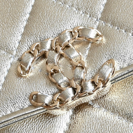 CHANEL 25S KELLY 18 CM IN GOLD LAMBSKIN