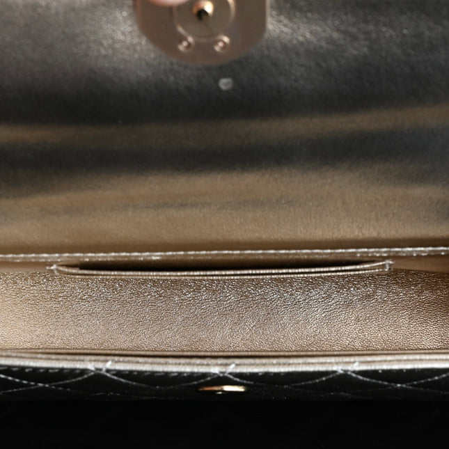 CHANEL 25S KELLY 18 CM IN GOLD LAMBSKIN