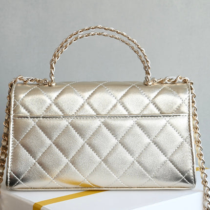 CHANEL 25S KELLY 18 CM IN GOLD LAMBSKIN