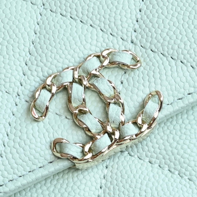 CHANEL 25S KELLY 18 CM IN MINT GREEN LAMBSKIN