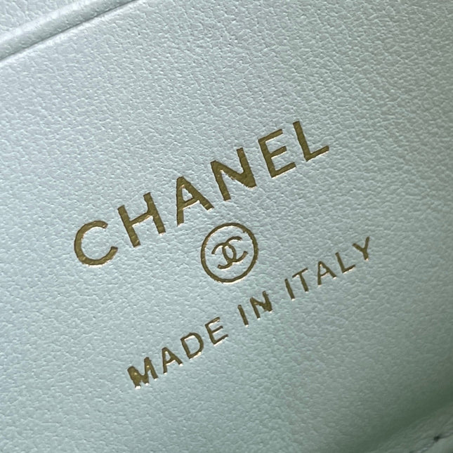 CHANEL 25S KELLY 18 CM IN MINT GREEN LAMBSKIN