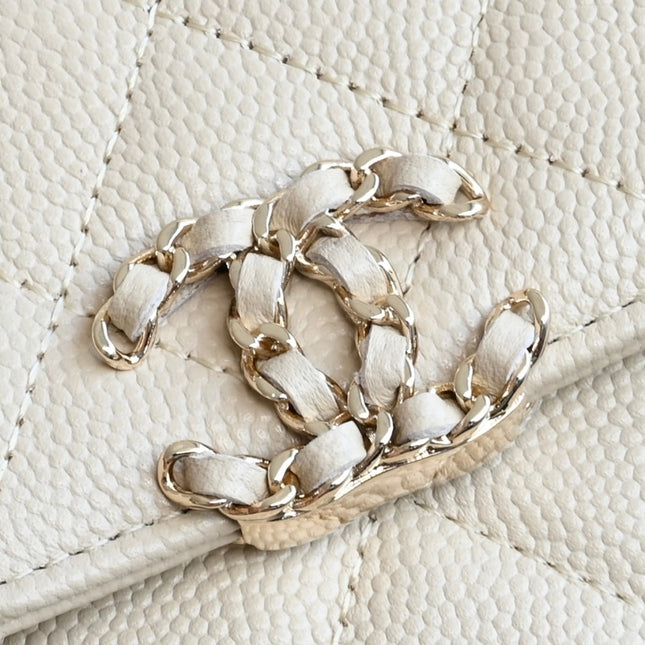 CHANEL 25S KELLY 18 CM IN BEIGE LAMBSKIN
