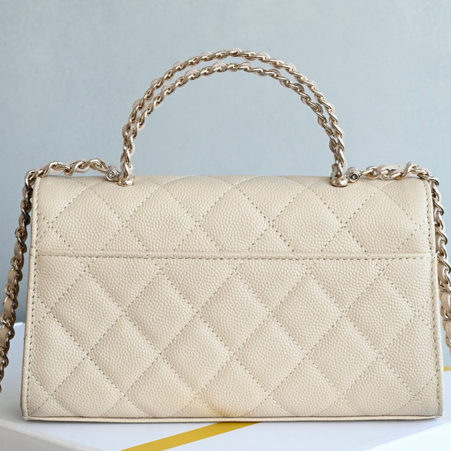 CHANEL 25S KELLY 18 CM IN BEIGE LAMBSKIN