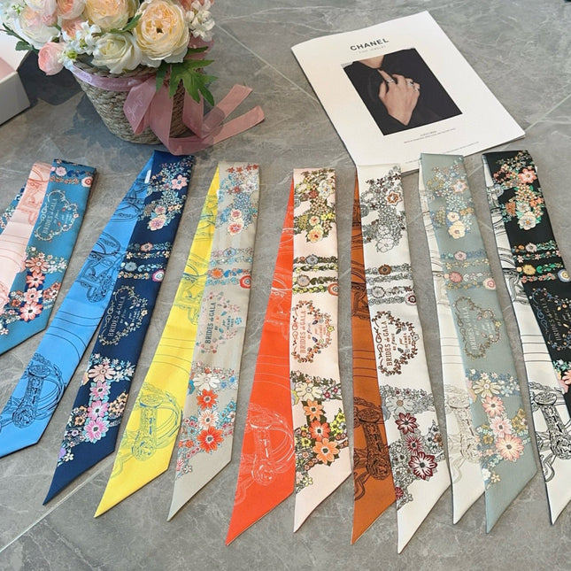 HERMES 25S SILK NECKERCHIEF 86 IN SILK 714381