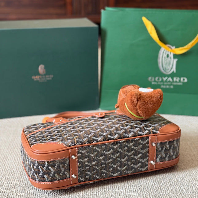 SAINT MARTIN MINI BAG 22 IN BROWN GOYARDINE CANVAS AND CALFSKIN