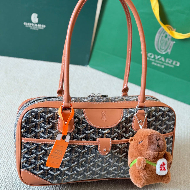 SAINT MARTIN MINI BAG 22 IN BROWN GOYARDINE CANVAS AND CALFSKIN