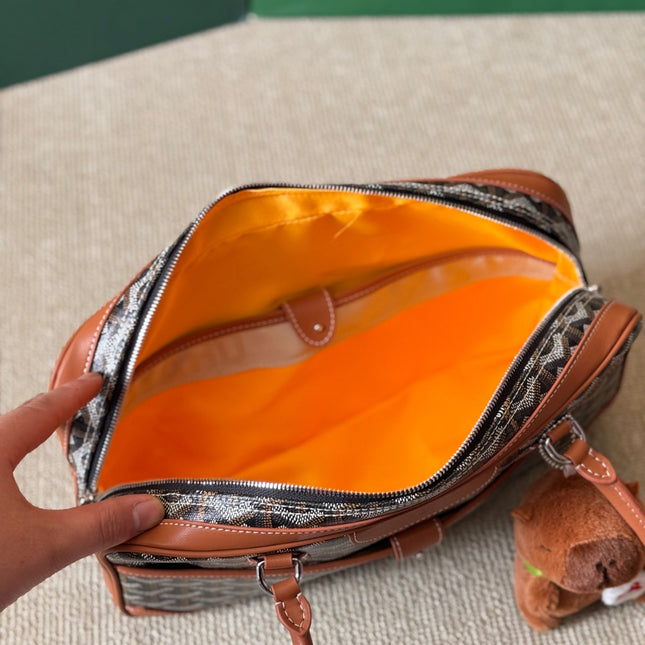 SAINT MARTIN MINI BAG 22 IN BROWN GOYARDINE CANVAS AND CALFSKIN