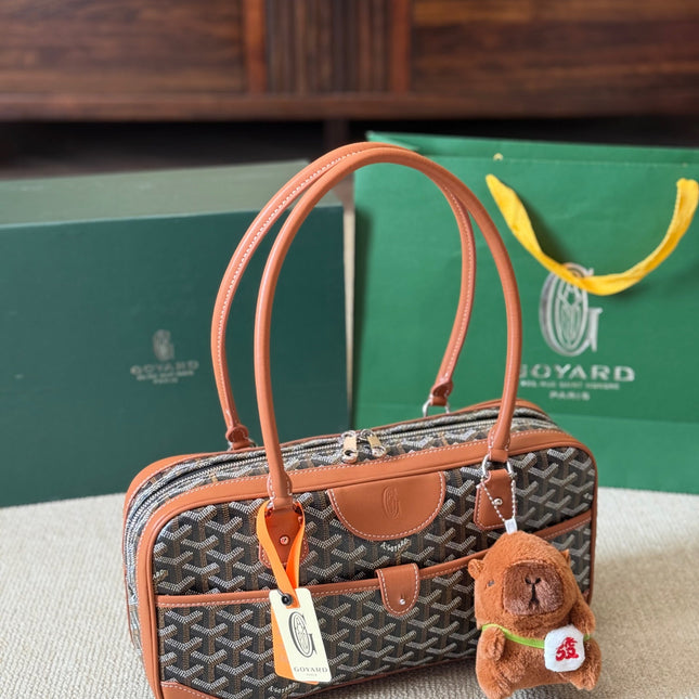 SAINT MARTIN MINI BAG 22 IN BROWN GOYARDINE CANVAS AND CALFSKIN