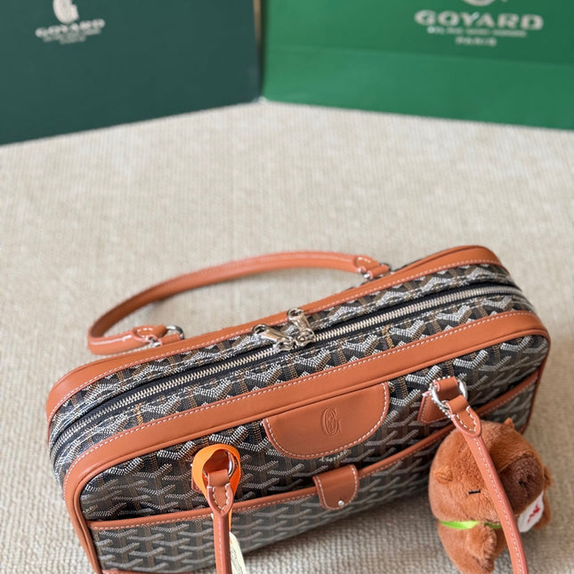 SAINT MARTIN MINI BAG 22 IN BROWN GOYARDINE CANVAS AND CALFSKIN