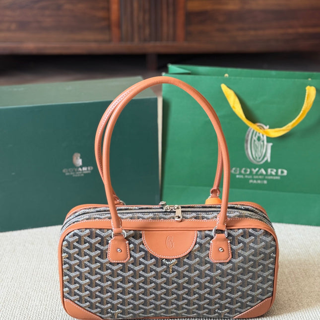 SAINT MARTIN MINI BAG 22 IN BROWN GOYARDINE CANVAS AND CALFSKIN