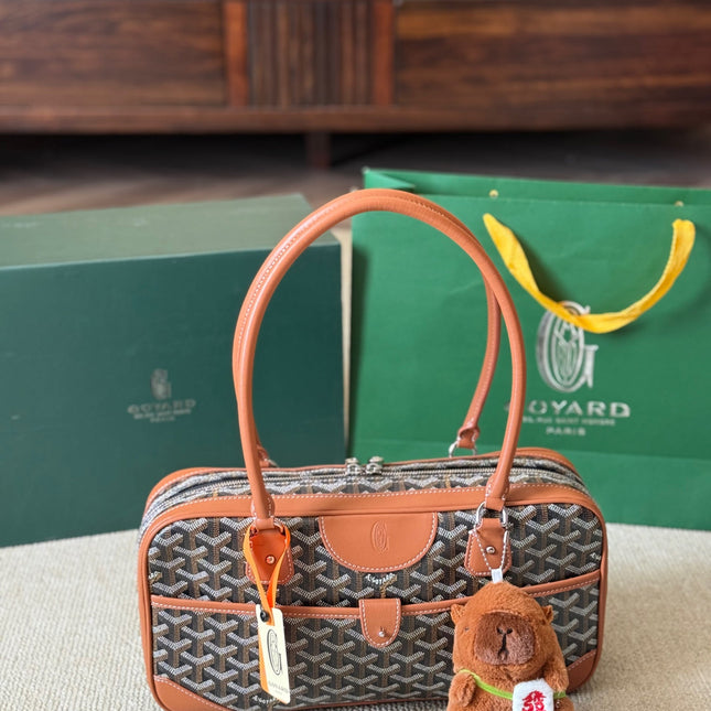 SAINT MARTIN MINI BAG 22 IN BROWN GOYARDINE CANVAS AND CALFSKIN