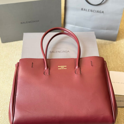 BEL AIR CARRY ALL BAG 35 IN BURGUNDY RED NAPPA LAMBSKIN GOLD HARDWARE