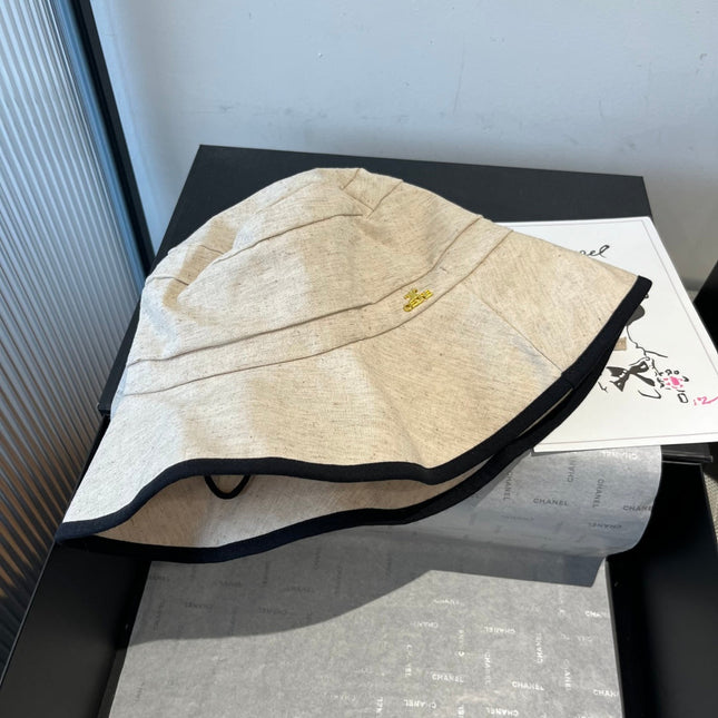 BUCKET HAT MODEL 651982 IN BEIGE SLUB FABRIC