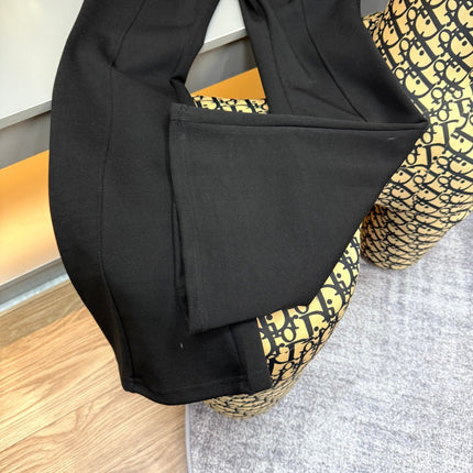 MIUMIU FLEECE TOP AND FLARED PANTS SET STYLE 217