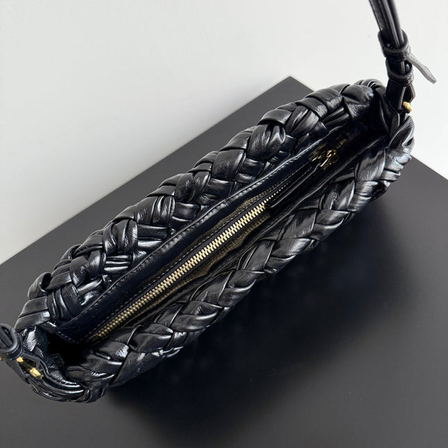 KELIMERO CHA-CHA CLUTCH 28.5 IN BLACK LAMBSKIN