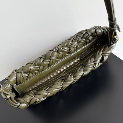 KELIMERO CHA-CHA CLUTCH 28.5 IN DARK GREEN LAMBSKIN
