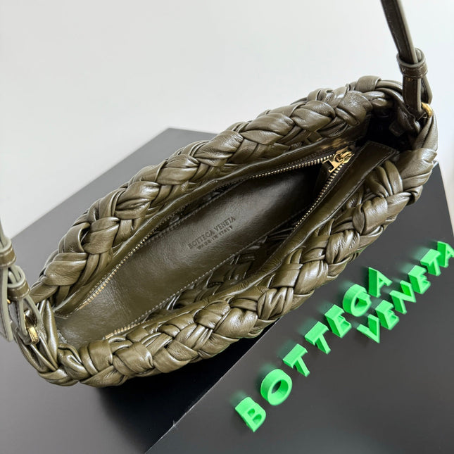 KELIMERO CHA-CHA CLUTCH 28.5 IN DARK GREEN LAMBSKIN