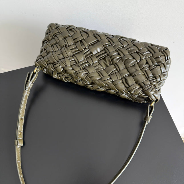 KELIMERO CHA-CHA CLUTCH 28.5 IN DARK GREEN LAMBSKIN