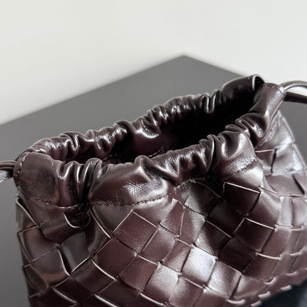 SMALL DUSTBAG 21 IN DARK BROWN LAMBSKIN