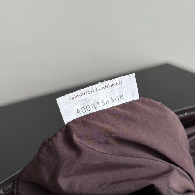 SMALL DUSTBAG 21 IN DARK BROWN LAMBSKIN