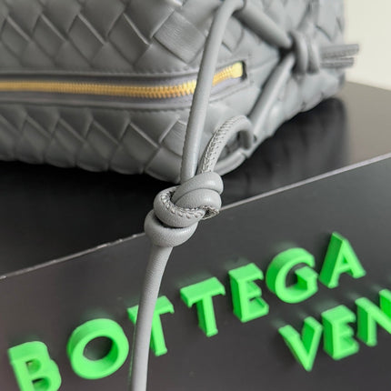 MINI LOOP CAMERA BAG 22 IN GREY CALFSKIN