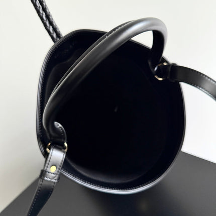 BOTTEGA VENETA 25S MEDIUM LIBERTA 22 IN BLACK CALFSKIN GOLD HARDWARE