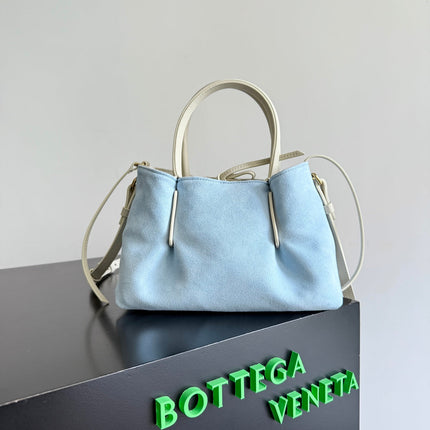 BOTTEGA VENETA 25S SMALL PINACOTECA REVERSIBLE BAG 24 IN IVORY CALFSKIN