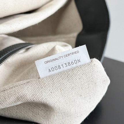BOTTEGA VENETA 25S BACK TO SCHOOL BACKPACK 39 IN MUTED TEAL GRAY CALFSKIN