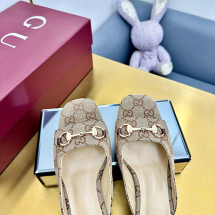 GG HIGH HEELS 65 IN BEIGE FABRIC WITH GOLD HARDWARE