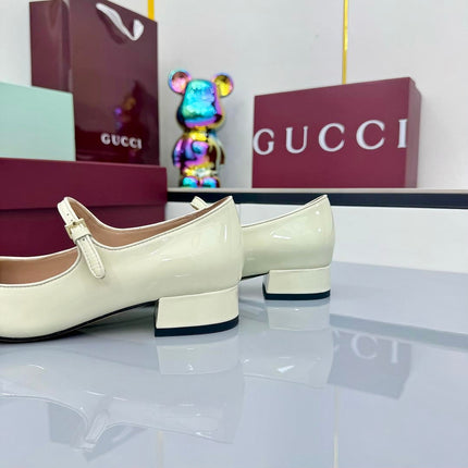 GG MARY JANE 25S IN LIGHT YELLOW LAMBSKIN WITH BOW