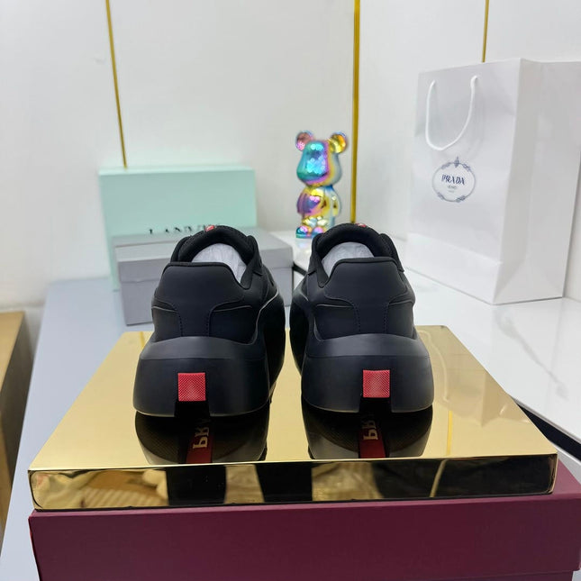 PRADA 25S SNEAKERS IN BLACK CALFSKIN