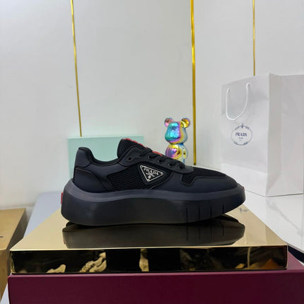 PRADA 25S SNEAKERS IN BLACK CALFSKIN