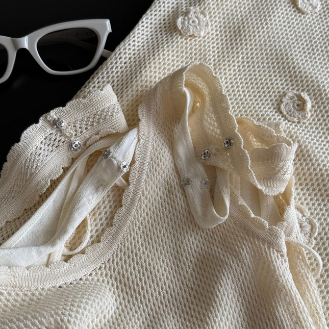 BACKLESS LONG DRESS 25S IN SOFT LACE  267134