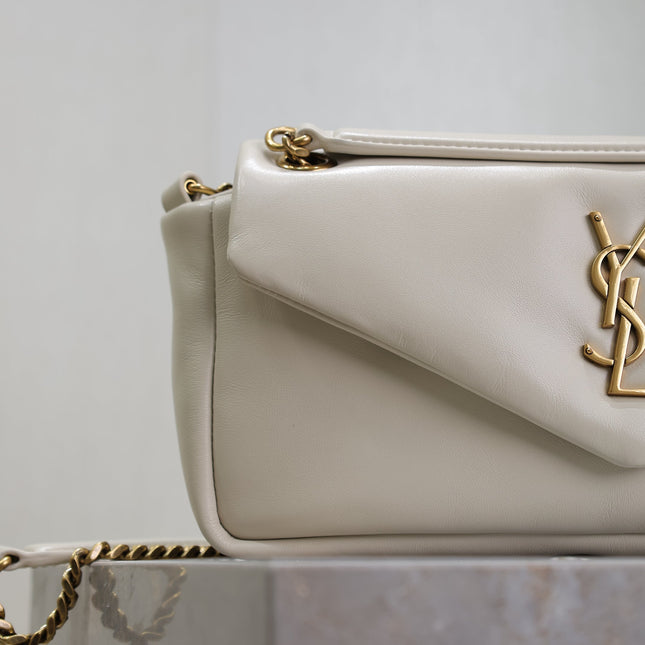 YSL 25S CALYPSO HANDBAG 26 IN IVORY LAMBSKIN GOLD HARDWRE