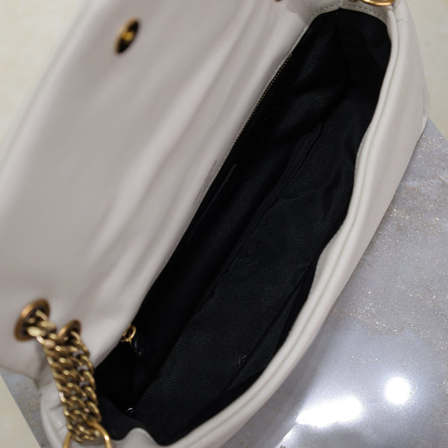 YSL 25S CALYPSO HANDBAG 26 IN IVORY LAMBSKIN GOLD HARDWRE